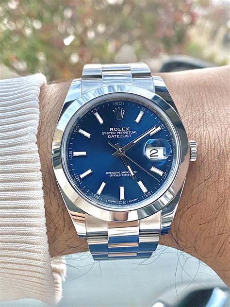 rolex datejust 41mm blue 126300